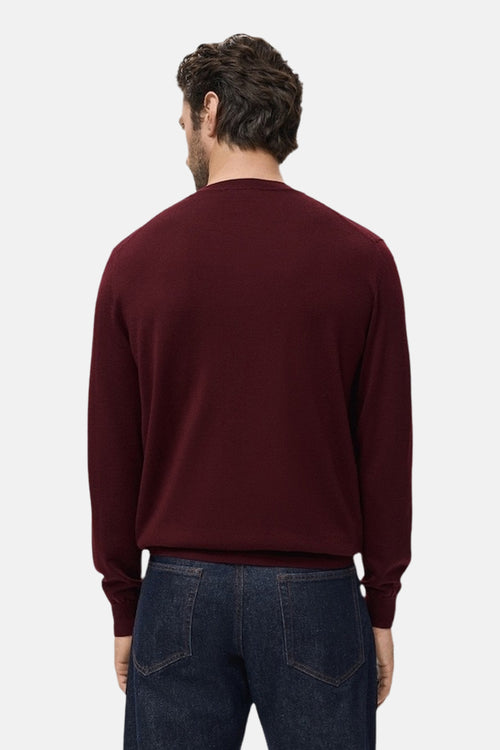 Pull met ronde hals - bordeaux