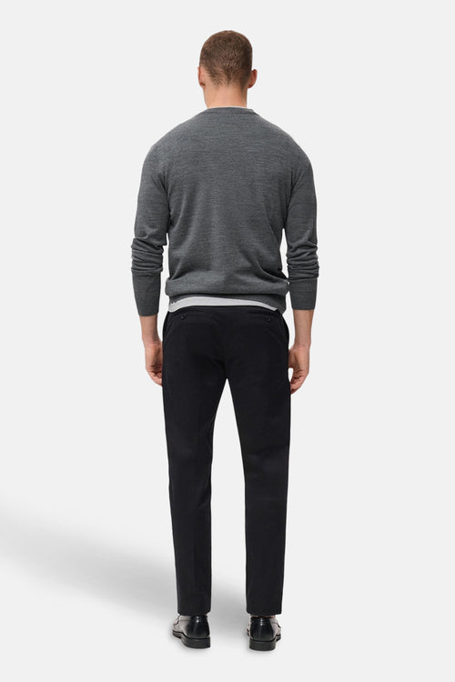 Pull met ronde hals - grijs