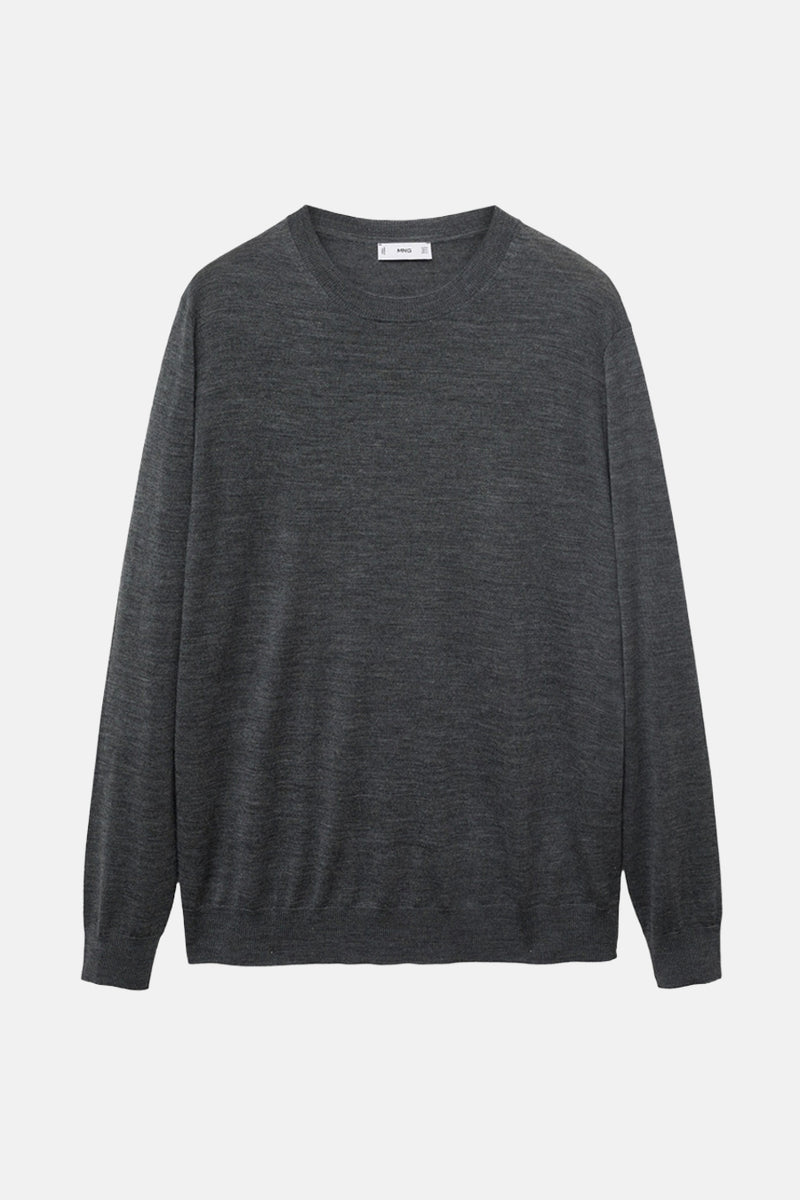 Pull met ronde hals - grijs