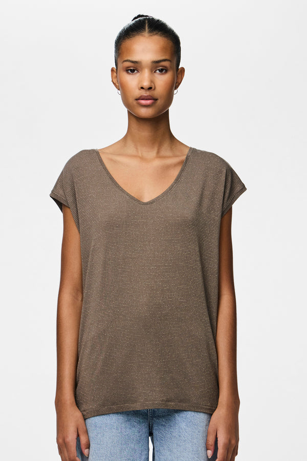 T-shirt (korte mouwen) Bruin - PIECES®