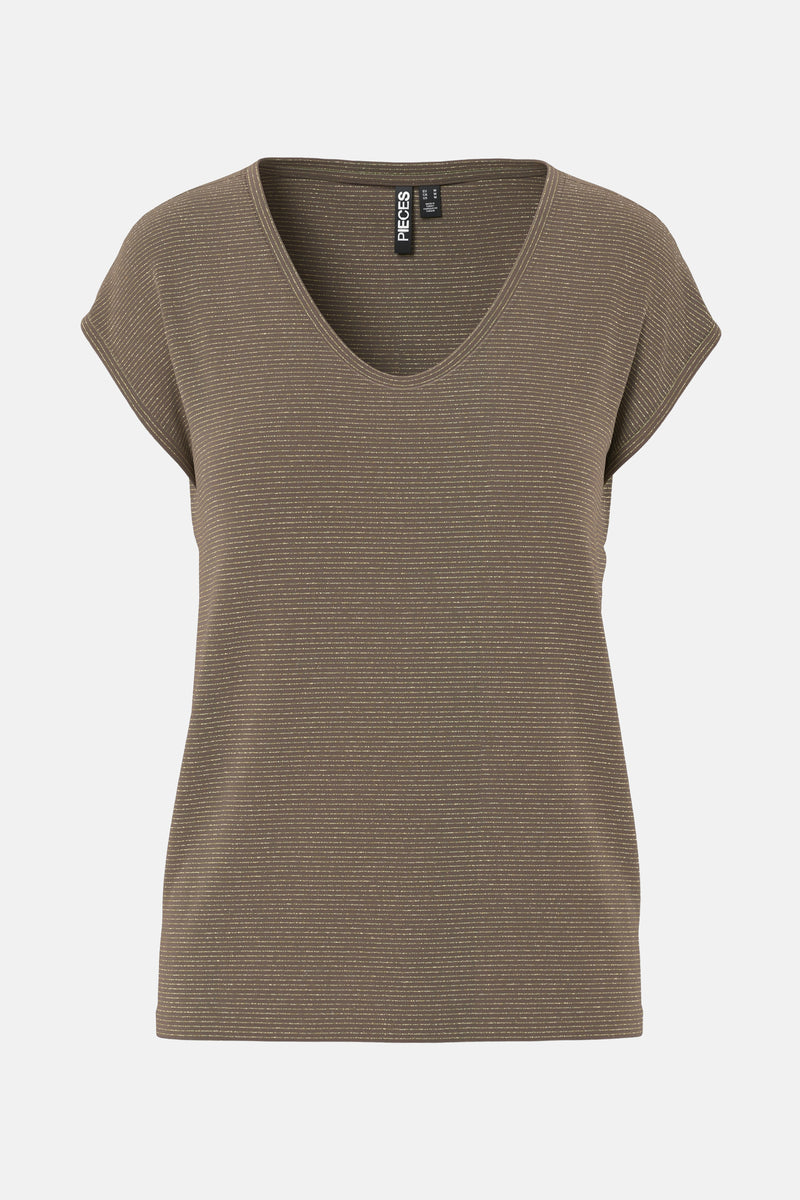 T-shirt met korte mouwen - bruin