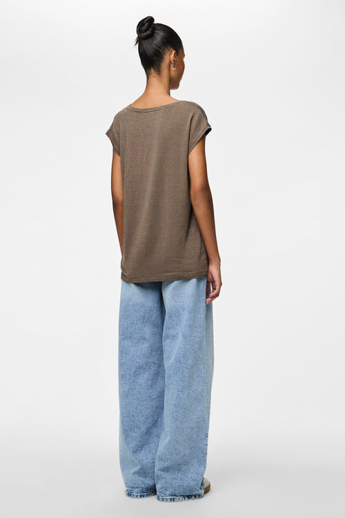 T-shirt met korte mouwen - bruin