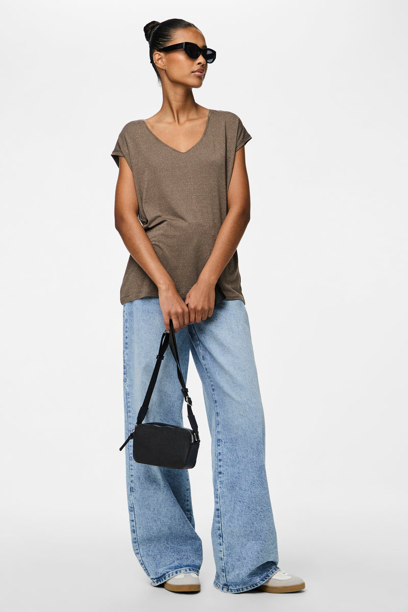 T-shirt met korte mouwen - bruin