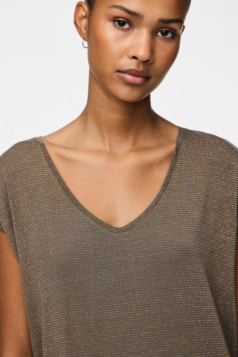 T-shirt met korte mouwen - bruin