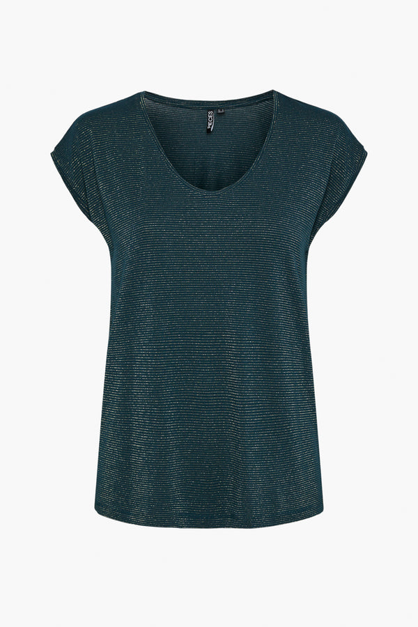 T-shirt (manches courtes) Bleu - PIECES®