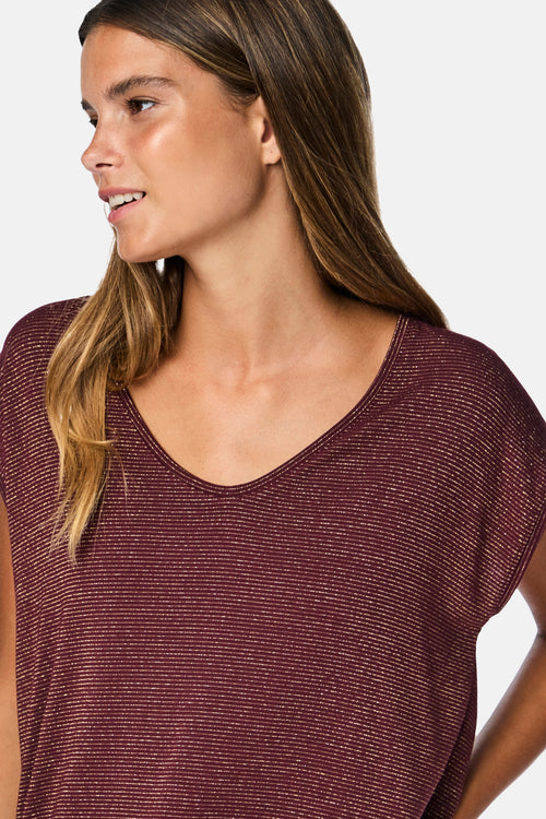 T-shirt met korte mouwen - Bordeaux