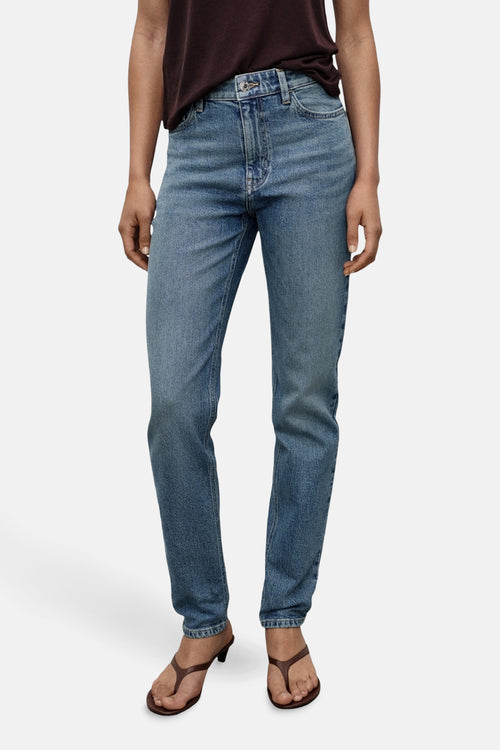 Mom jeans MID BLUE DENIM - MANGO