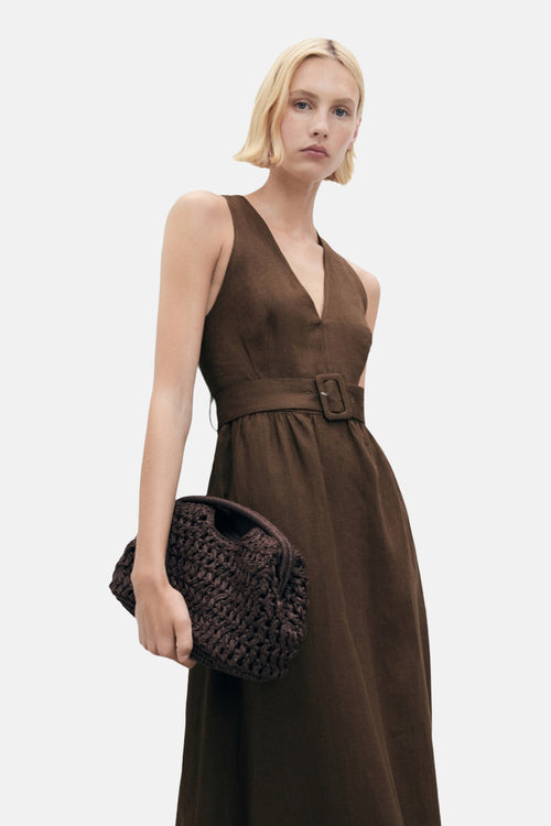 Robe  Brun - MANGO