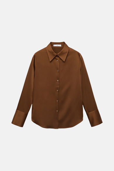 Hemd met lange mouwen - bruin