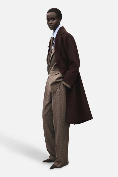 Veste longue brun - MANGO