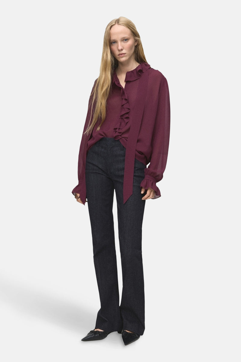 Blouse (lange mouwen) bordeaux - MANGO