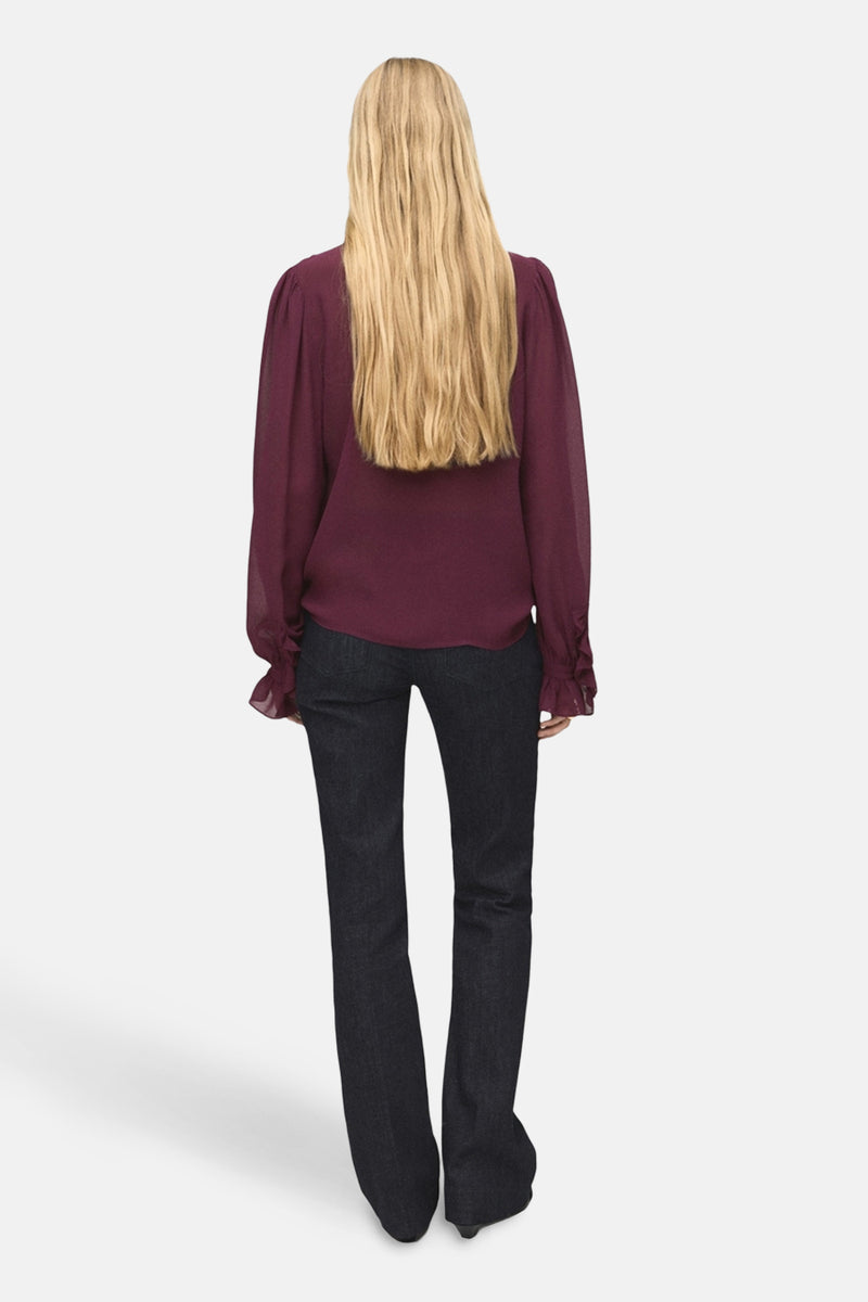 Blouse (lange mouwen) bordeaux - MANGO