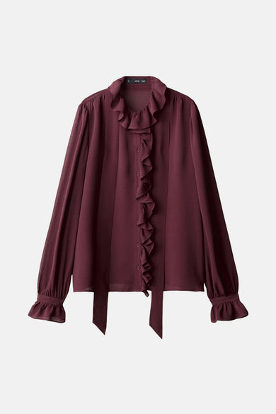 Blouse (lange mouwen) bordeaux - MANGO
