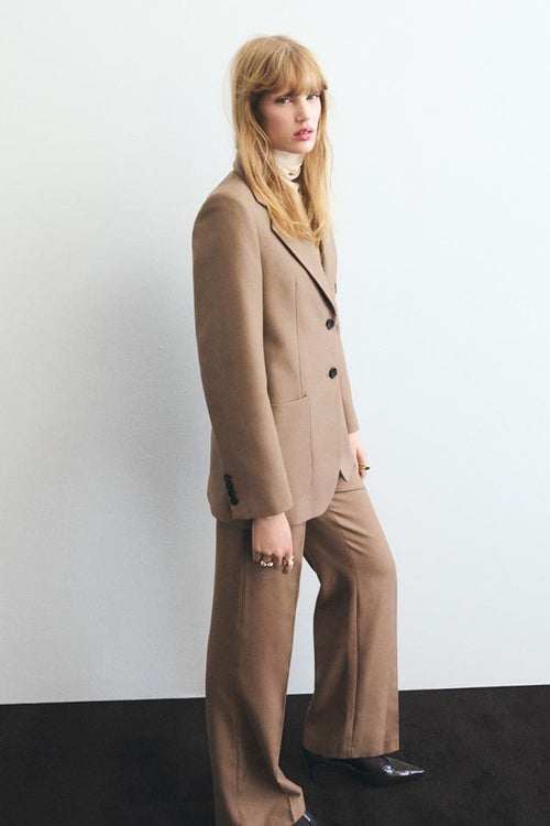 Broek beige - MANGO