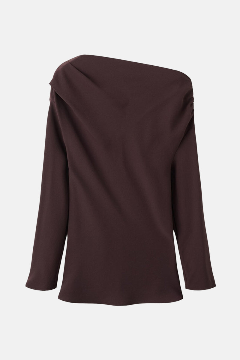 Blouse met lange mouwen - bruin