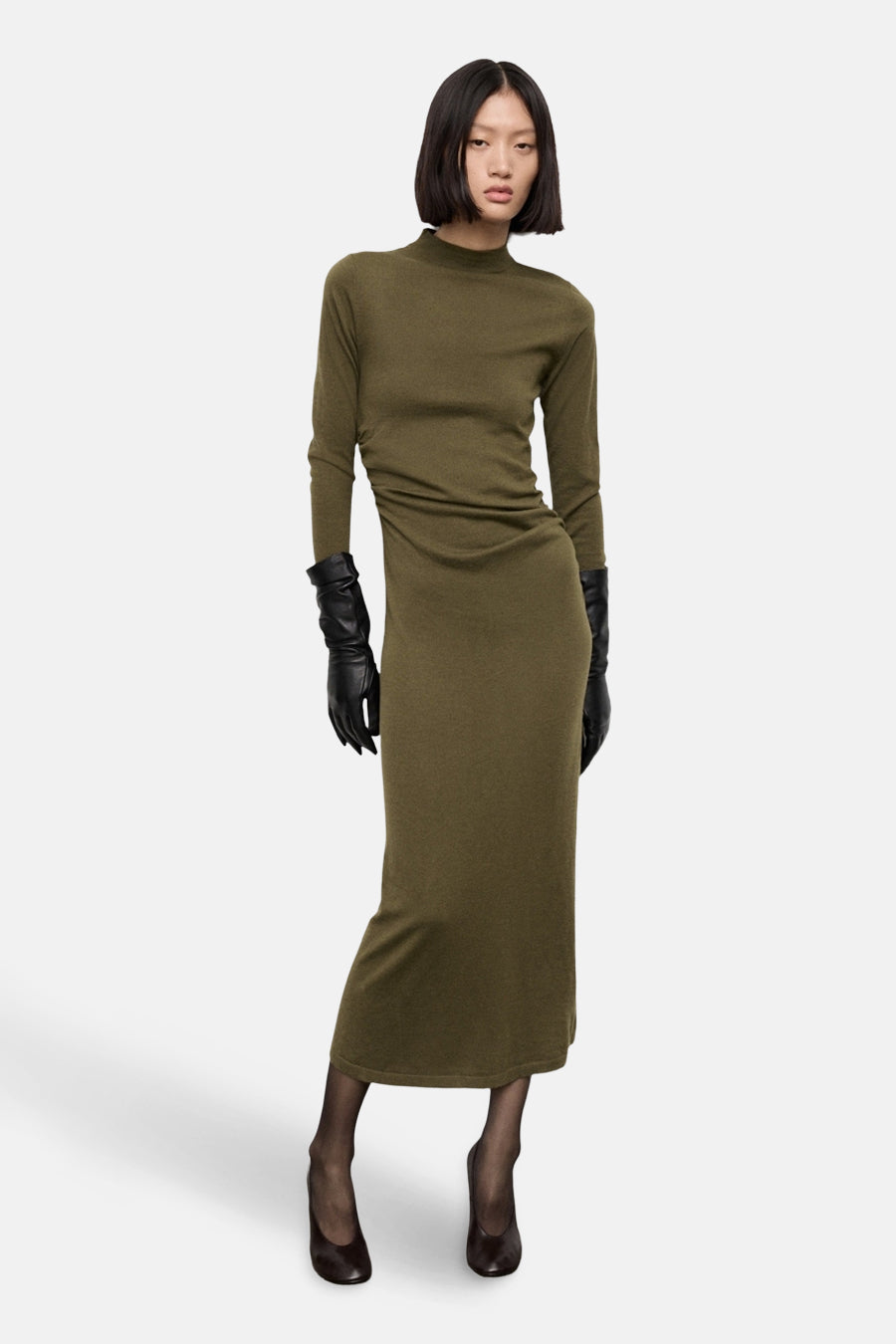 Kleedje met korte mouwen - khaki