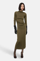 Kleedje met korte mouwen - khaki