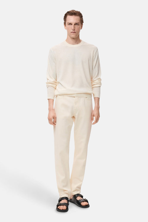 Pull met ronde hals - ecru