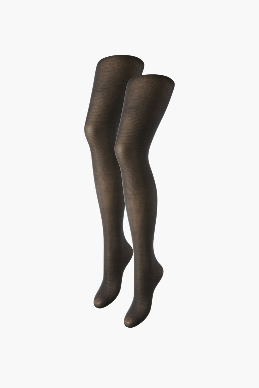 Zwarte panty's van PIECES®, fijne en ondoorzichtige textuur, gepresenteerd op twee benen zonder torso tegen een witte achtergrond.