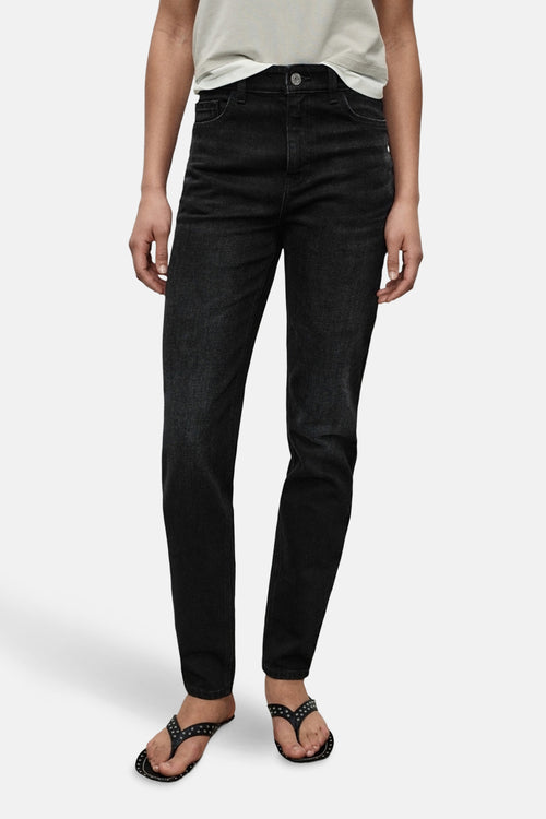 Jean Mom DARK GREY DENIM - MANGO