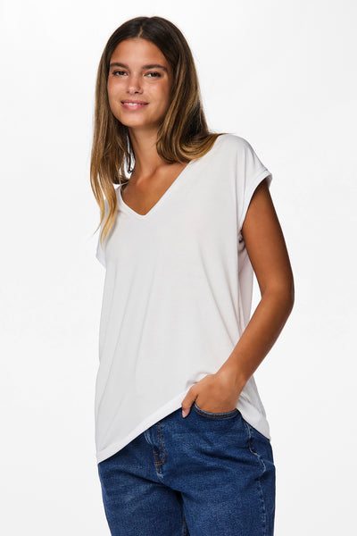 T-shirt (korte mouwen) Wit - PIECES®