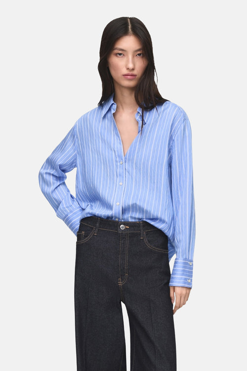 Chemise à manches longues - bleu
