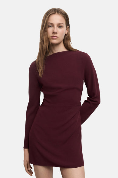 Robe à manches longues - bordeaux