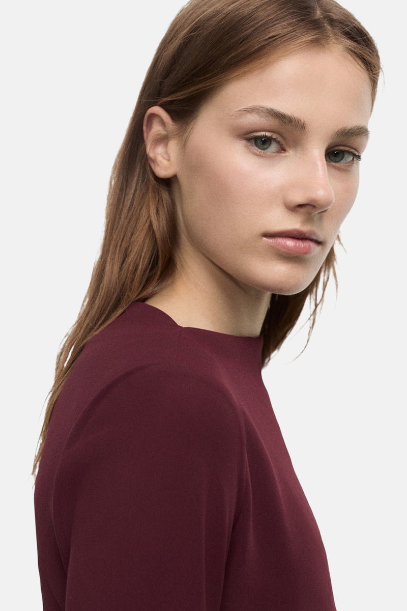 Robe à manches longues - bordeaux