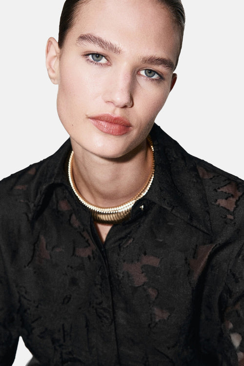 Hemd met lange mouwen - zwart