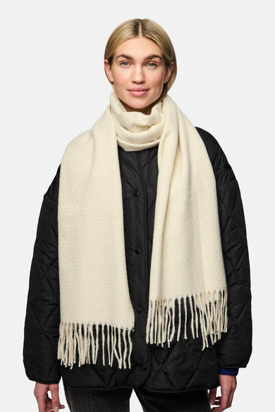 Wintersjaal wit - PIECES®