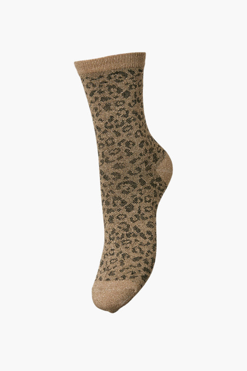 PCSEBBY GLITTER LONG AOP SOCKS NOOS