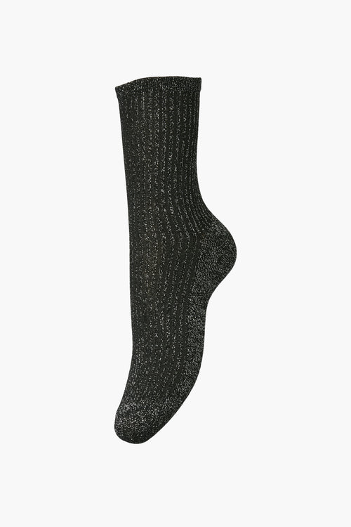 PCSEBBY GLITTER LONG STRIPE SOCKS NOOS