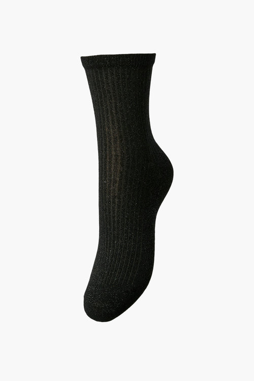 PCSEBBY GLITTER LONG STRIPE SOCKS NOOS