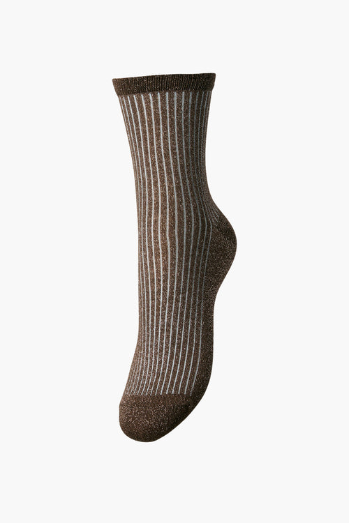 PCSEBBY GLITTER LONG STRIPE SOCK BC NOOS