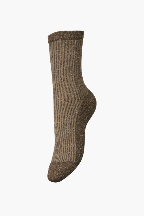 PCSEBBY GLITTER LONG STRIPE SOCK BC NOOS