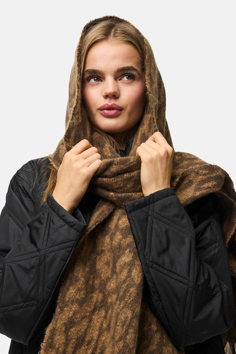 Wintersjaal bruin - PIECES®