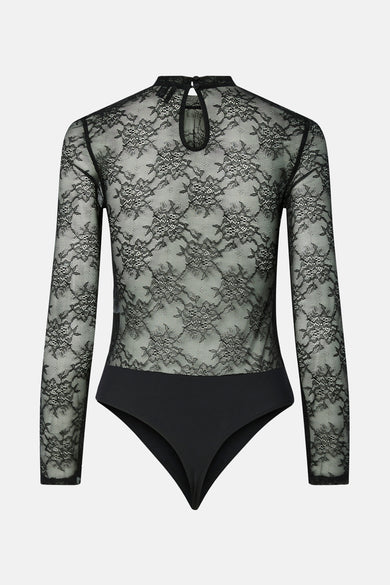 PCMILLY LS LACE BODYSTOCKING NOOS