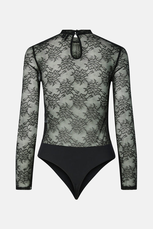 PCMILLY LS LACE BODYSTOCKING NOOS
