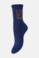 Sokken blauw - PIECES®