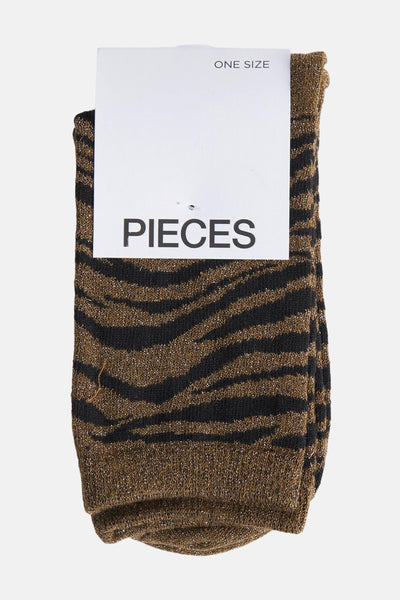 PCSEBBY GLITTER ZEBRA SOCKS BC