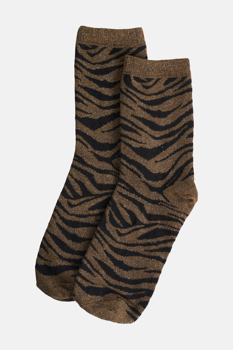 PCSEBBY GLITTER ZEBRA SOCKS BC