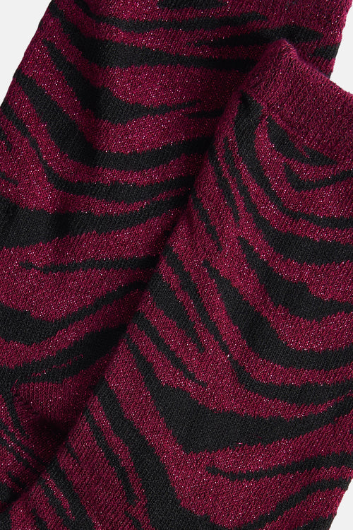 PCSEBBY GLITTER ZEBRA SOCKS BC