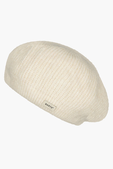 Witte BARTS muts, gemaakt van katoen tricot met een discreet merklabel.