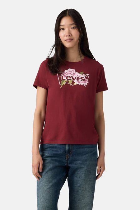 T-shirt met korte mouwen - bordeaux
