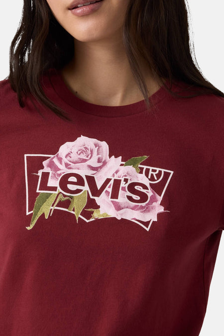 T-shirt met korte mouwen - bordeaux