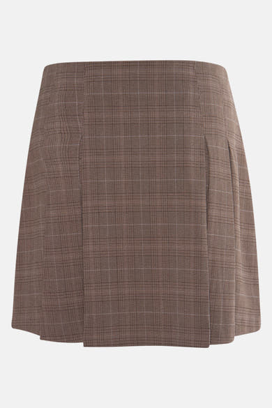 Korte geruite rok met meerdere kleuren van MANGO, met subtiele plooien.