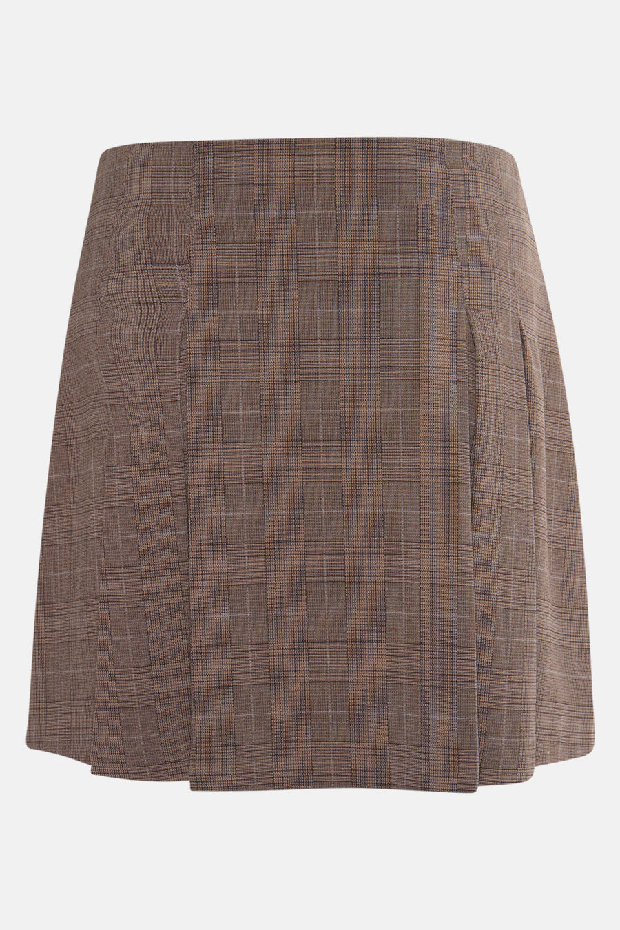 Korte geruite rok met meerdere kleuren van MANGO, met subtiele plooien.