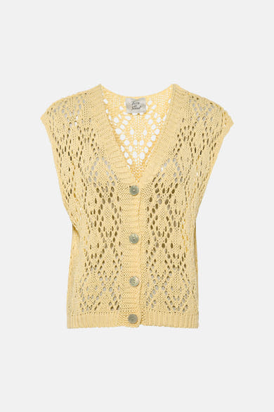 Pull korte mouw - geel