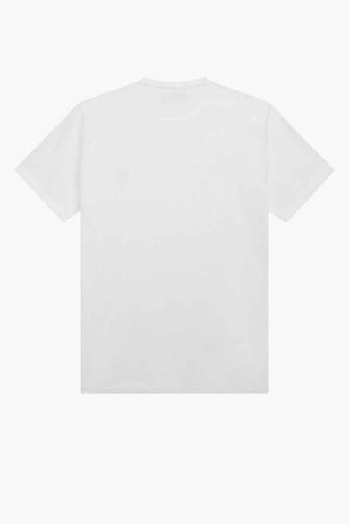 Wit T-shirt van FRED PERRY, effen, met korte mouwen en een ronde hals.