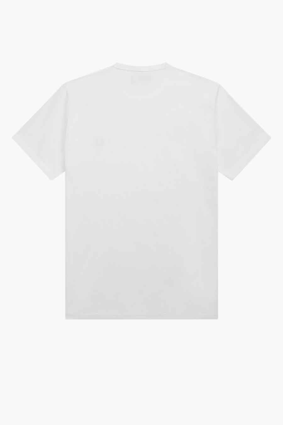 Wit T-shirt van FRED PERRY, effen, met korte mouwen en een ronde hals.